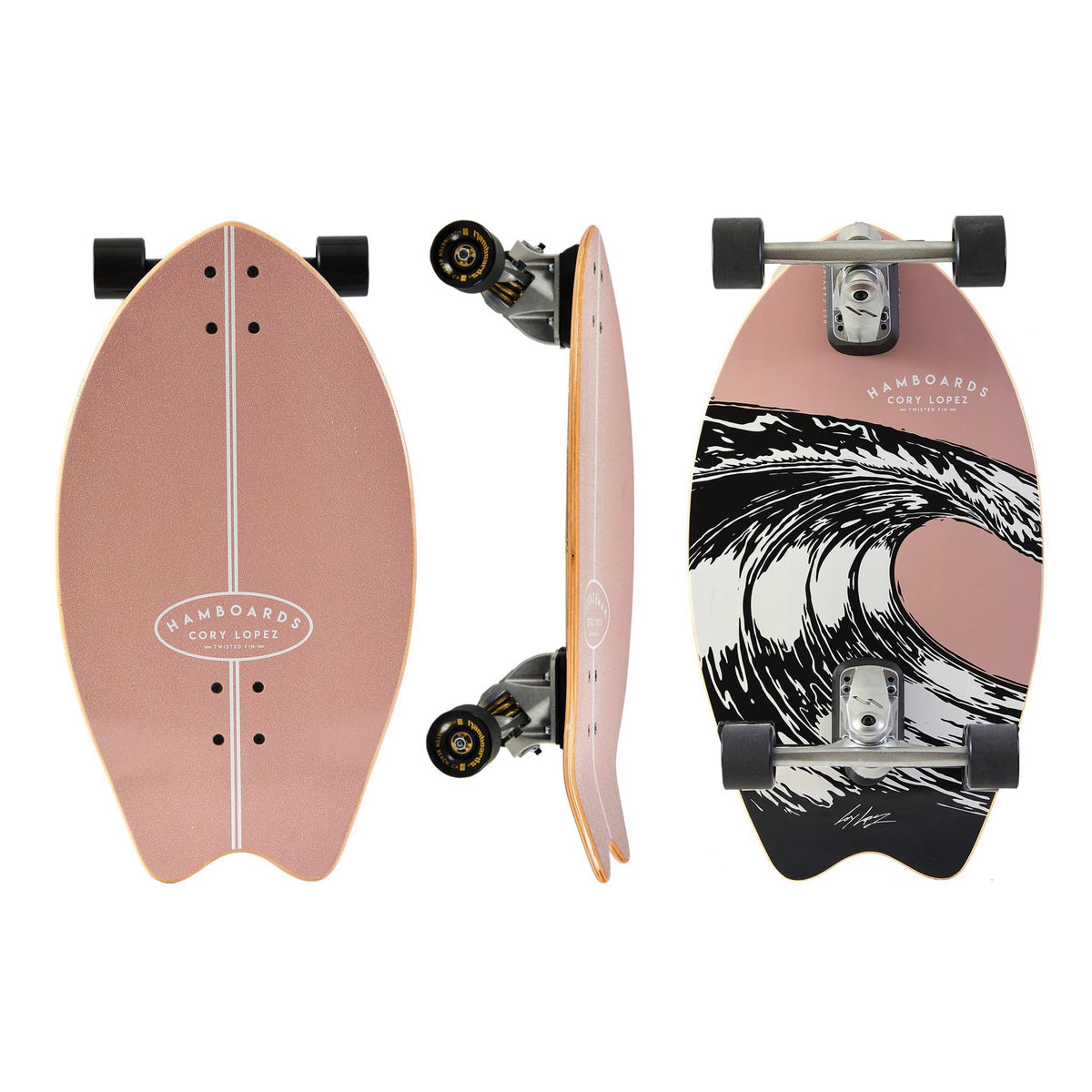 Hamboards Twisted Fin 26 — Pumpable Surfskate Shortboard