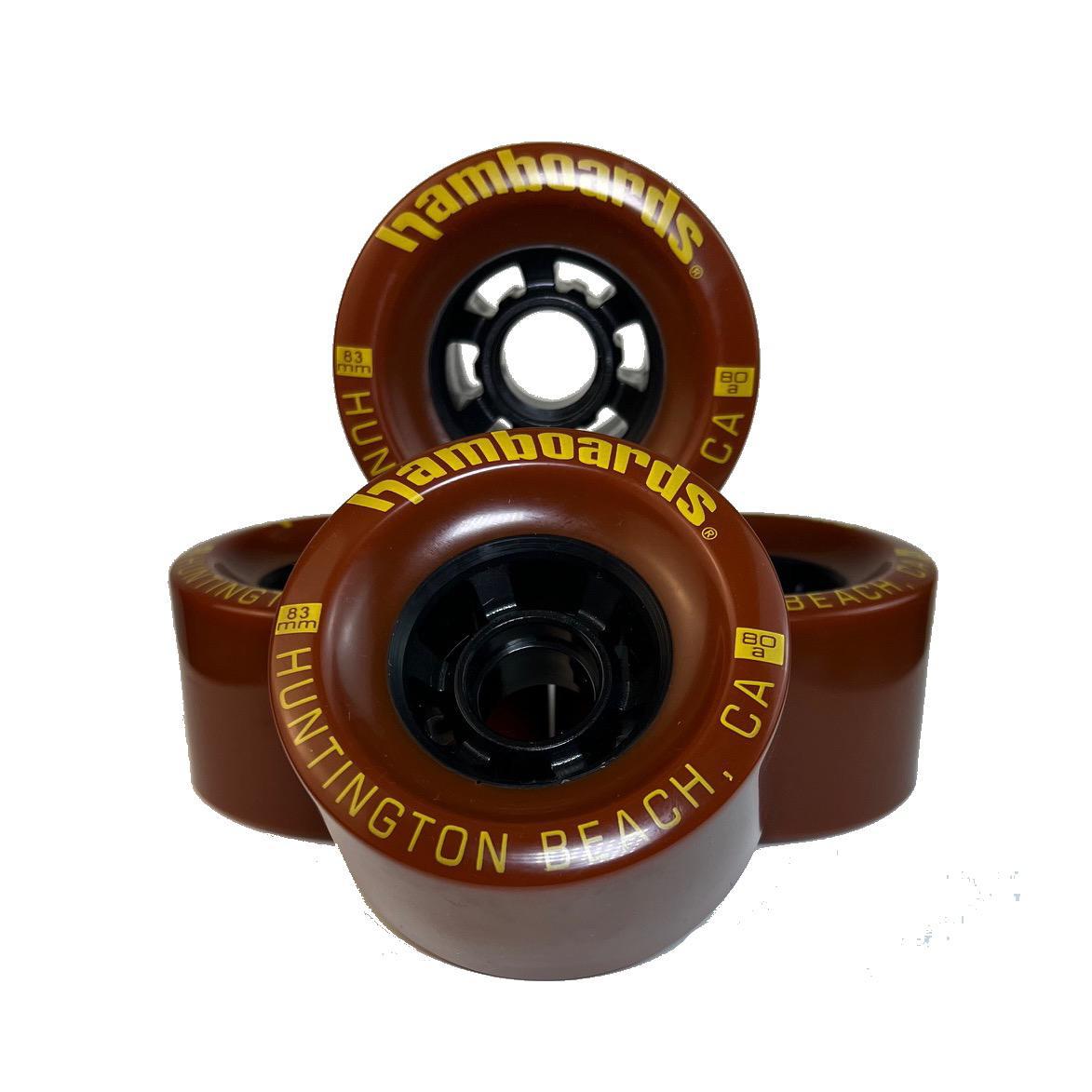 Hamboards Carving Wheels — Cast Polyurethane | Set of 4 | Chocolate