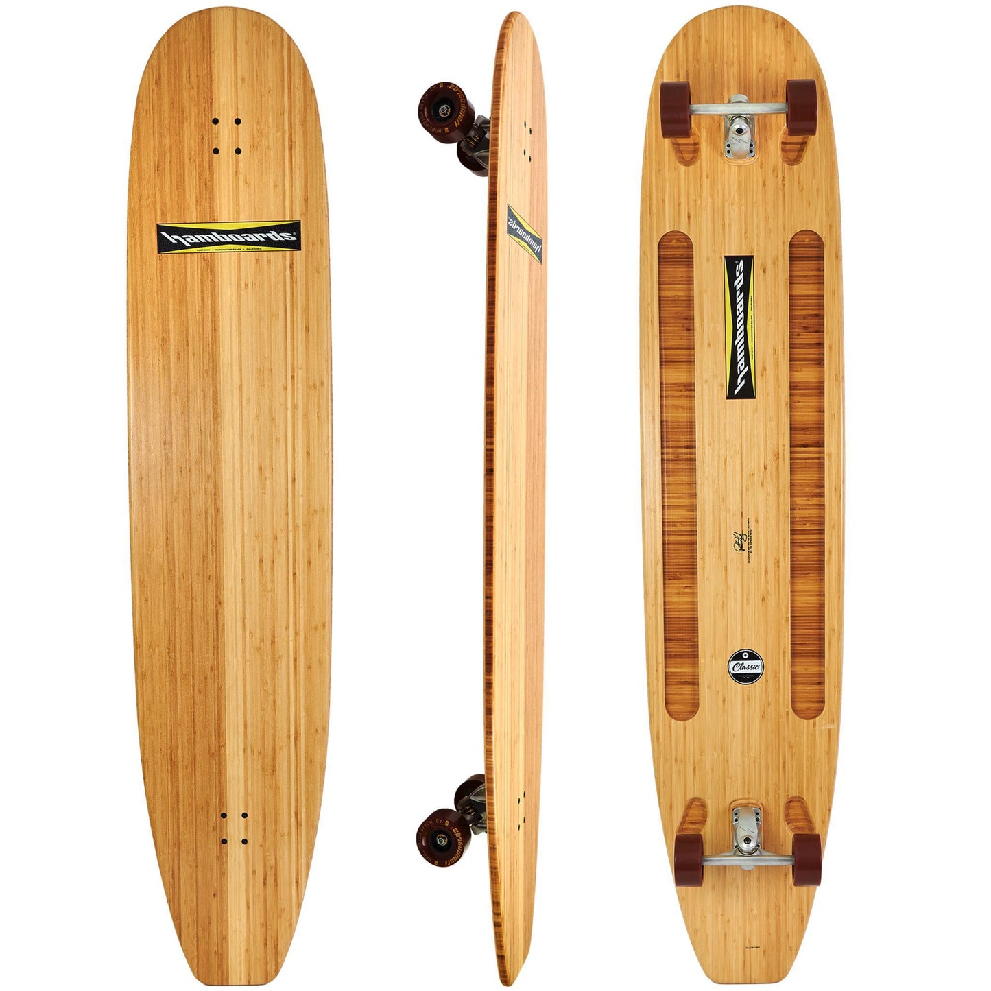 Hamboards Classic 74 — Bamboo Longboard Skateboard
