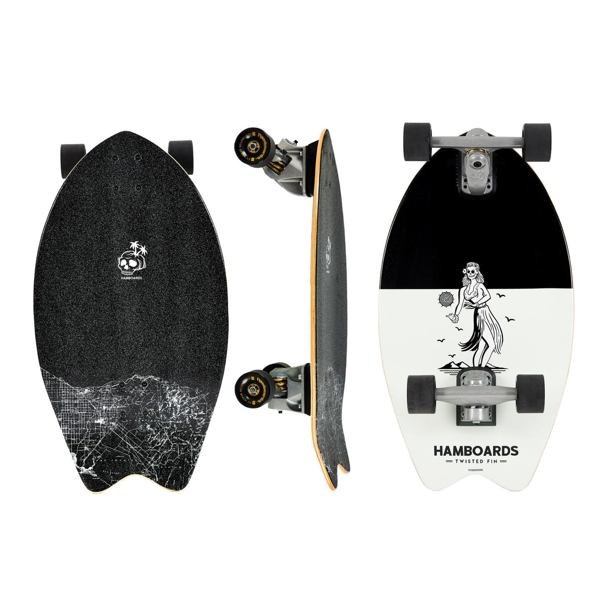 Hamboards Twisted Fin 26 — Pumpable Surfskate Shortboard