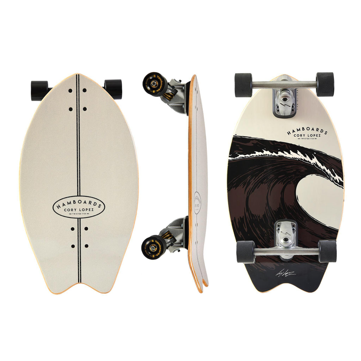Hamboards Twisted Fin 26 — Pumpable Surfskate Shortboard
