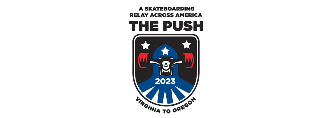 Logo: The Push - A skateboarding relay across America
