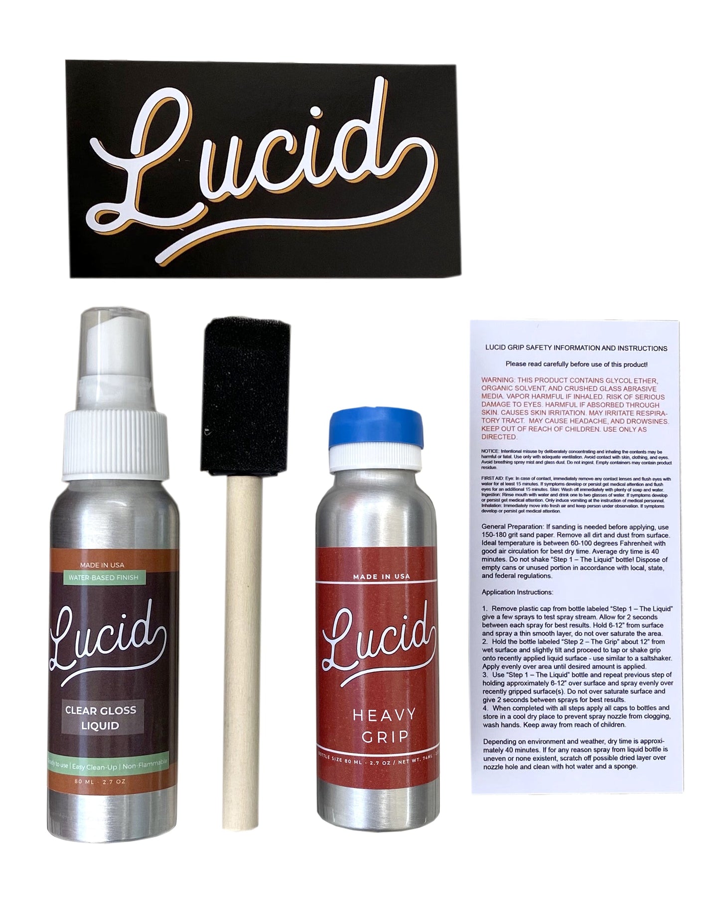 Lucid Grip - Clear Spray on Grip Tape Kit