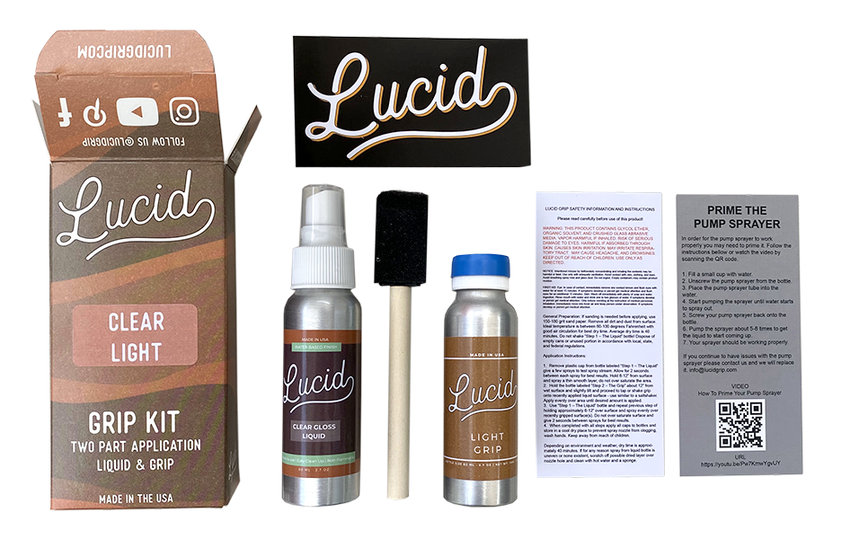 Lucid Grip - Clear Spray on Grip Tape Kit