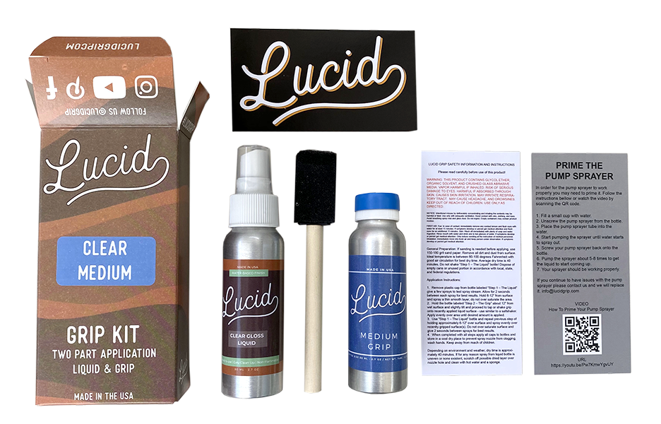 Lucid Grip - Clear Spray on Grip Tape Kit